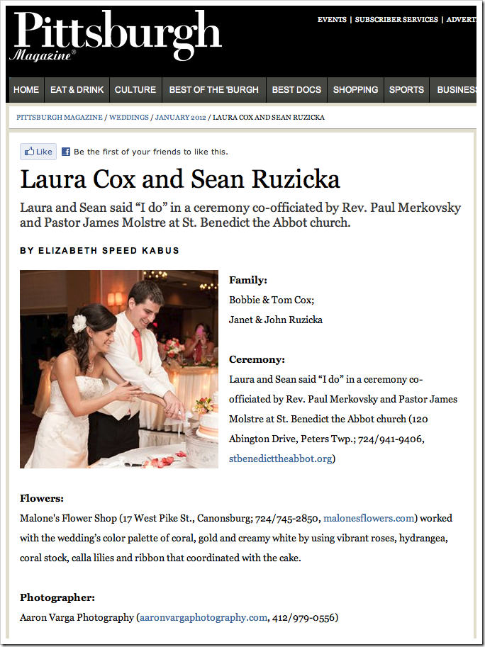 image - Featured! Laura + Sean | Pittsburgh Magazine