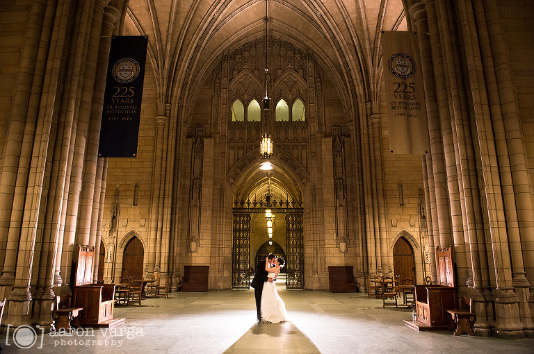Cathedral of Learning Oakland 01(pp w768 h510) - Jocelyn + Shaun | Pittsburgh Athletic Association Wedding Photos