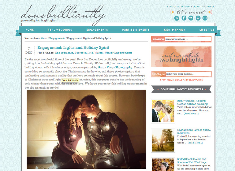 Published Featured Done Brilliantly(pp w768 h559) - Featured! Jess + Dave | Done Brilliantly