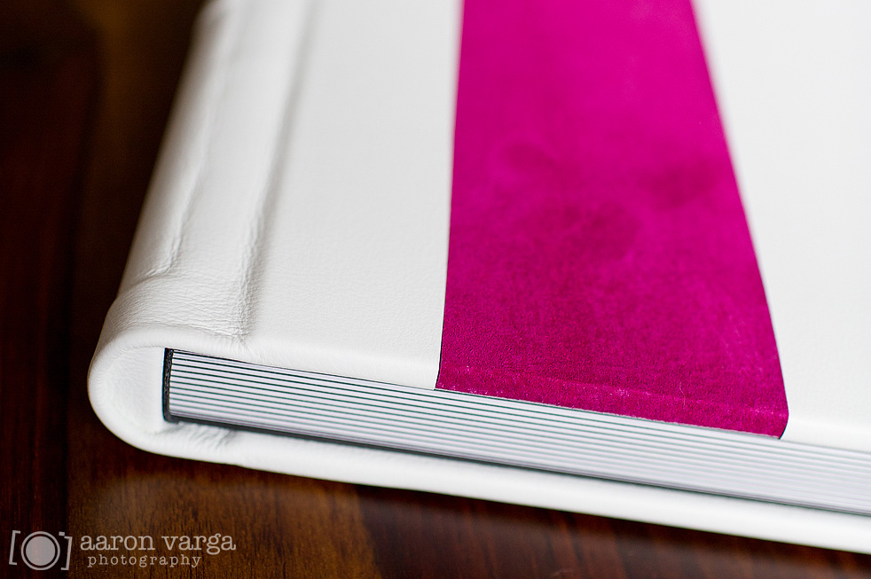 Pink and White Wedding Album Finao