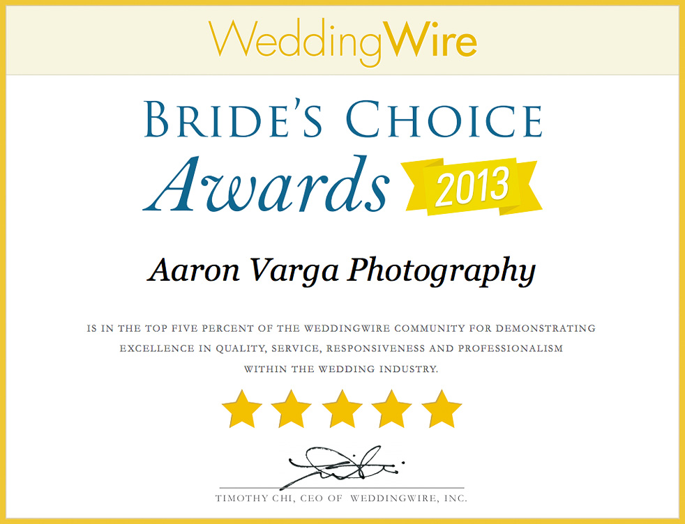 WeddingWire Bride's Choice 2013 | Best Wedding Photographers in Pittsburgh