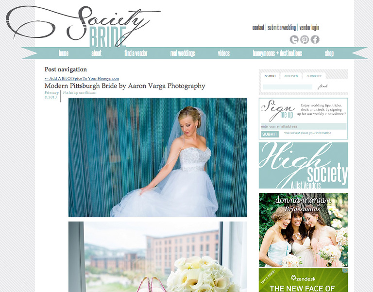 Society Bride Published Wedding Photographers(pp w768 h601) - Featured! Julia + Seth | Society Bride