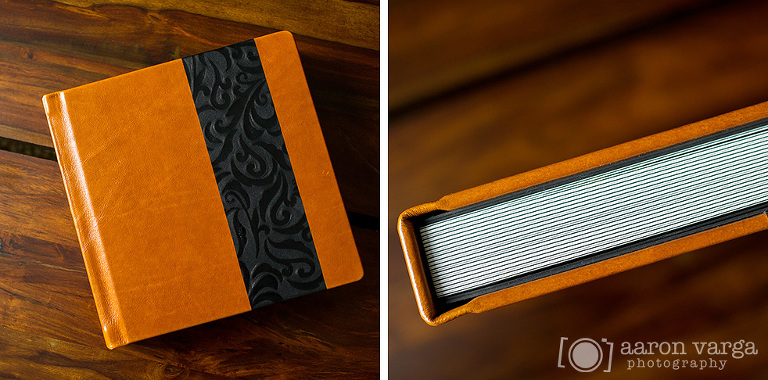 06 Orange and Black Leather Wedding Album(pp w768 h380) - Orange and Black Flush Mount Wedding Album