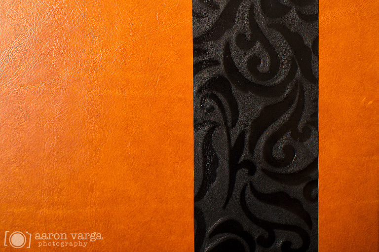 08 Leather Flush Mount Album(pp w768 h511) - Orange and Black Flush Mount Wedding Album