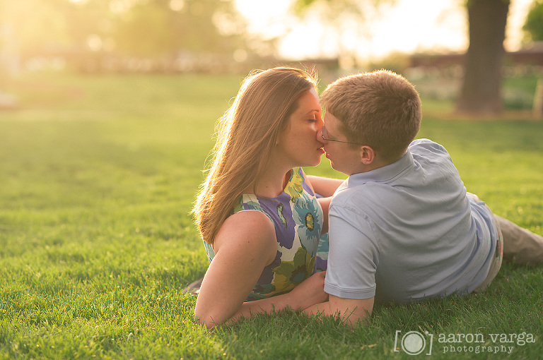19 Sunset engagement photo kissing(pp w768 h510) - Maryana + Chris | Mellon Park Engagement Photos