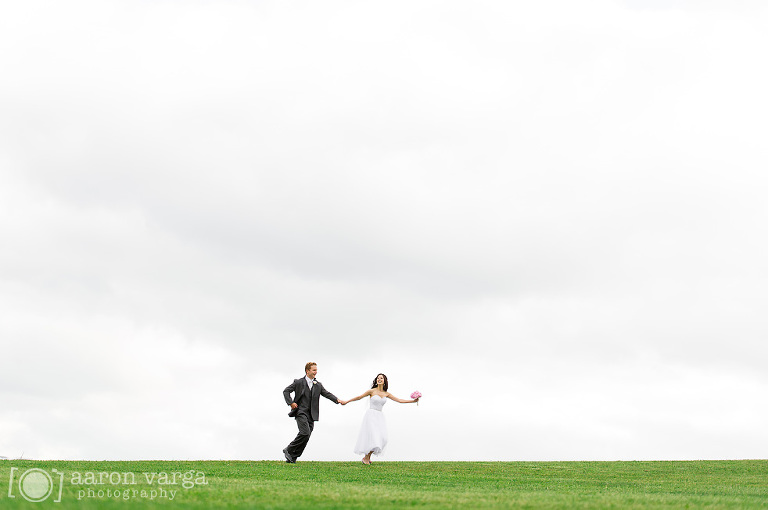 40 bride groom running(pp w768 h510) - Sam + Andy | Lingrow Farm Wedding Photos