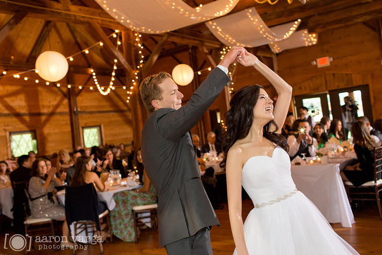 43 lingrow farm barn reception first dance(pp w768 h512) - Sam + Andy | Lingrow Farm Wedding Photos