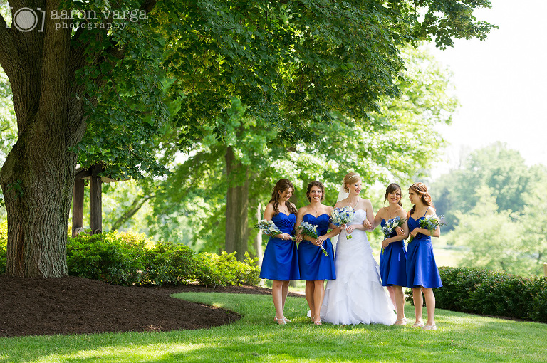 04 Bridesmaids dresses blue golf club(pp w768 h510) - Alexis + Jon | Montour Heights Country Club Wedding Photos