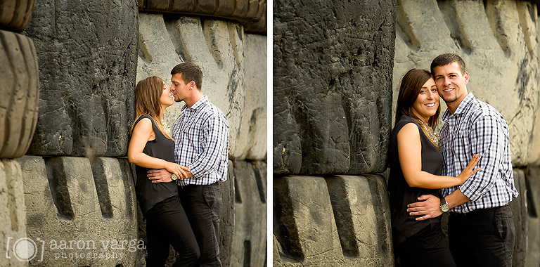 12 strip district photos in tire yard(pp w768 h380) - Brittany + Brandon | Strip District Engagement Photos