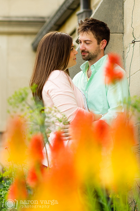 20 Engagement photo in flowers(pp w480 h721) - Micaela + Mike | Hartwood Acres Mansion Engagement Photos