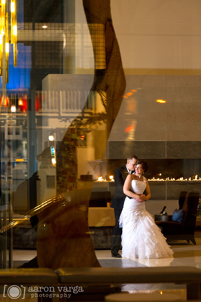 Reflection wedding photo Fairmont hotel