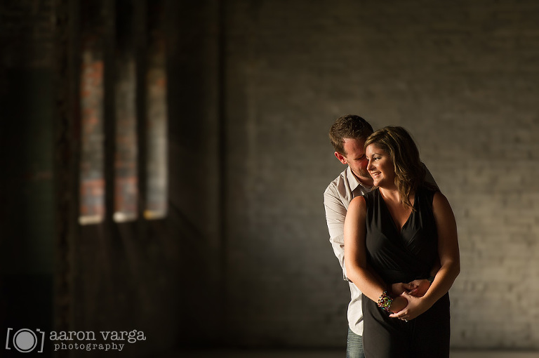 08 Photo in warehouse engagement(pp w768 h510) - Kristina + Andy | Industrial Engagement Photos