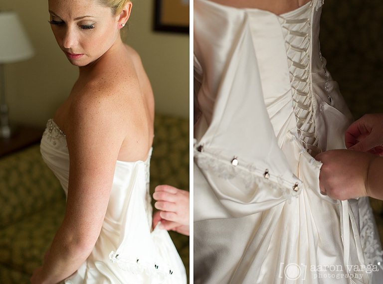 09 lacing up wedding dress(pp w768 h570) - Julie + Brian | Chestnut Ridge Golf Resort Wedding Photos