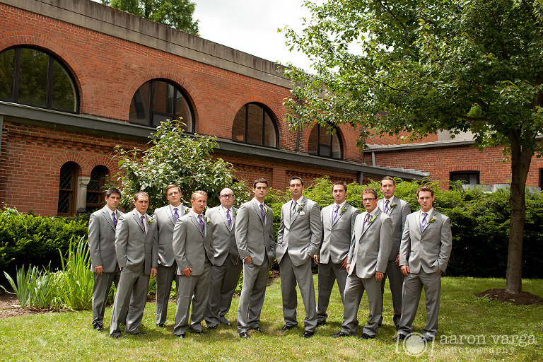 12 groomsmen gray suits(pp w768 h512) - Julie + Brian | Chestnut Ridge Golf Resort Wedding Photos