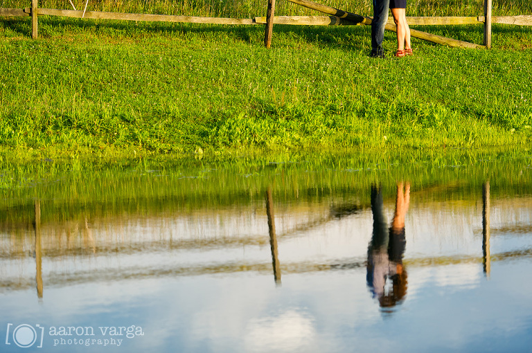 15 Farm lake reflection(pp w768 h510) - Alyse + James | Armstrong Farms Engagement Photos