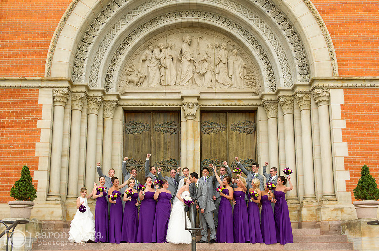 21 bridal party at st vincent college(pp w768 h510) - Julie + Brian | Chestnut Ridge Golf Resort Wedding Photos