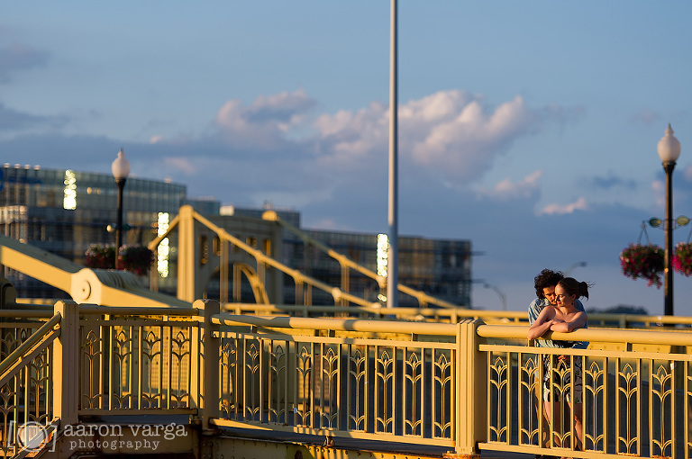 31 couple on roberto clemente bridge(pp w768 h510) - Jamie + Jon | Point State Park Engagement Photos