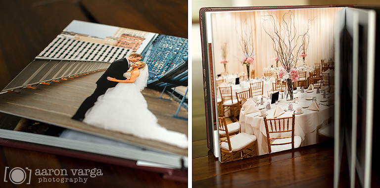 8 Flush mount album wedding photo spread(pp w768 h380) - Brown Leather Flush Mount Wedding Album