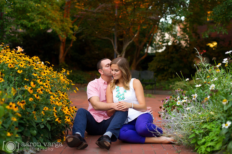 22 engagement photo in garden(pp w768 h510) - Carolyn + Mark | North Side Engagement Photos
