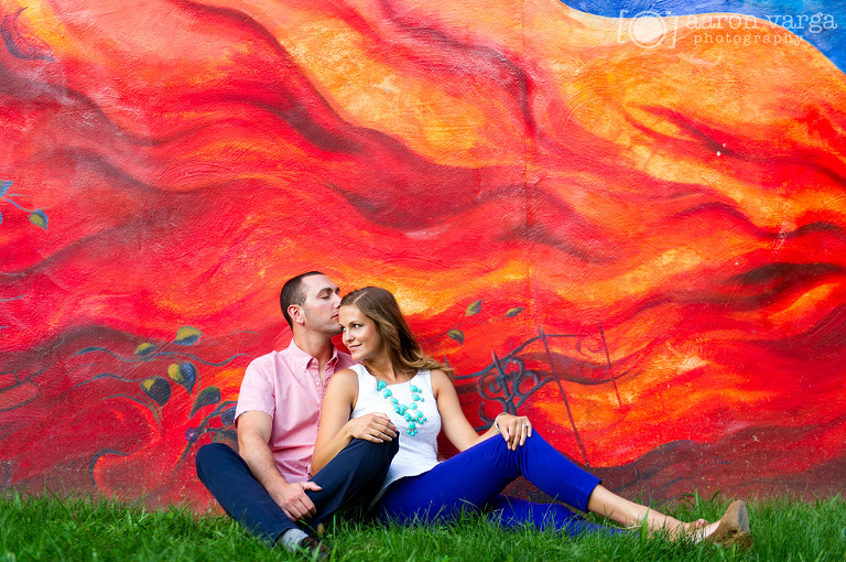 29 sitting down engagement pose(pp w768 h510) - Carolyn + Mark | North Side Engagement Photos