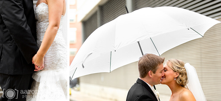 18 wedding with umbrella(pp w768 h350) - Kyrstin + Ben | Renaissance Hotel Wedding Photos