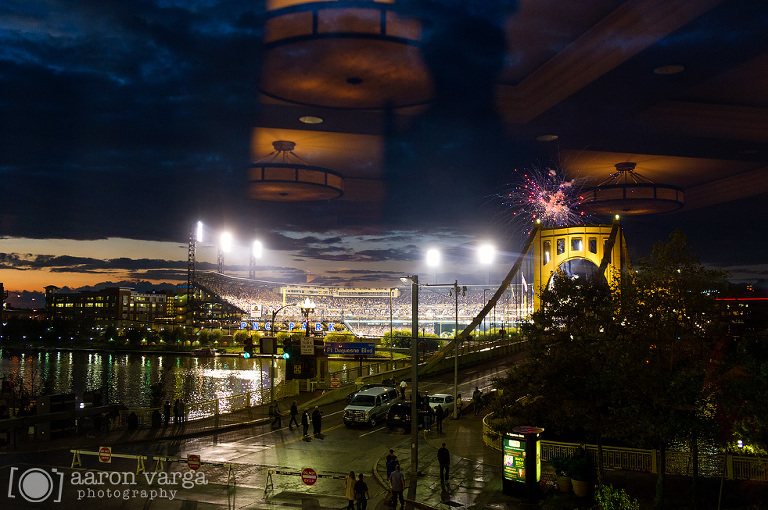 27 PNC Park fireworks night pirates(pp w768 h510) - Kyrstin + Ben | Renaissance Hotel Wedding Photos