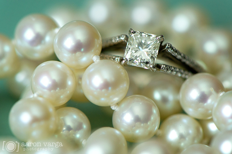 01 diamond engagement ring and pearl necklace(pp w768 h510) - Carolyn + Mark | Wildwood Golf Club Wedding Photos