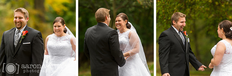 06 fall wedding first look(pp w768 h251) - Megan + Nathan | Mayernik Center Wedding Photos