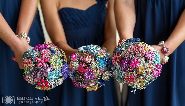07 brooch bouquet diy(pp w768 h440) - Kristina + Andy | Lingrow Farm Wedding Photos