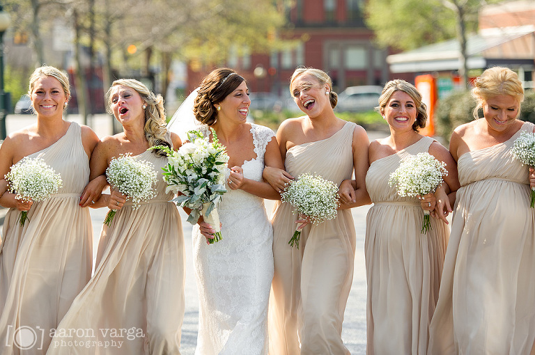 beige bridesmaids