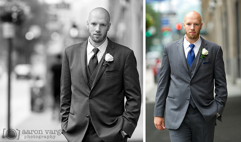 26 urban groom portrait(pp w768 h452) - Erin + Vince | Omni William Penn Hotel Wedding Photos