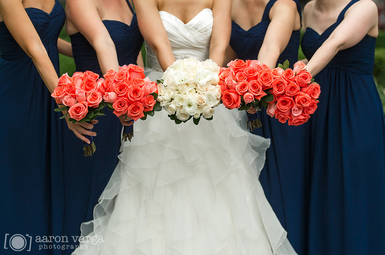 31 coral and ivory wedding flowers(pp w768 h510) - Erin + Vince | Omni William Penn Hotel Wedding Photos