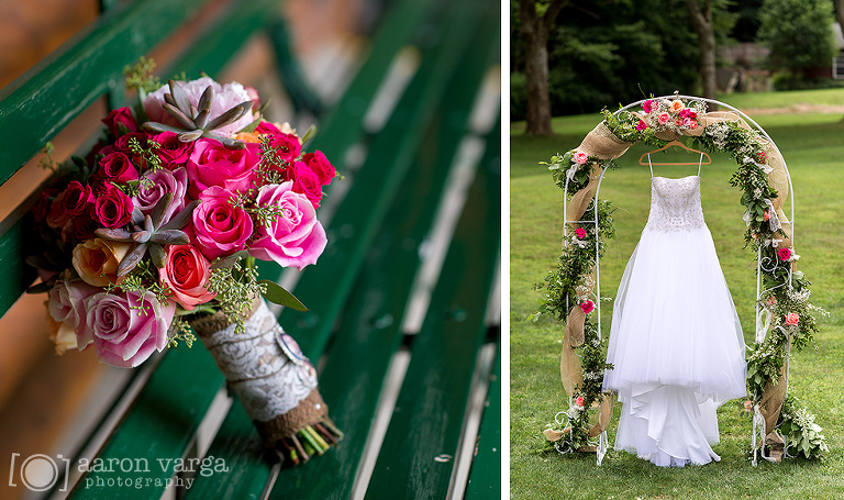 03 pink flowers diy alter(pp w768 h455) - Laura + Max | Mayernik Center Wedding Photos