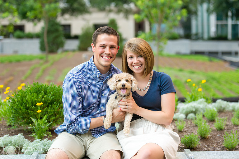 05 Family portrait with dog(pp w768 h510) - Alison + Mike | Downtown Pittsburgh Anniversary Photos