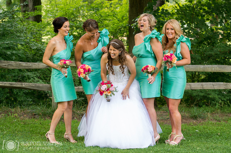 09 teal bridesmaids dresses(pp w768 h510) - Laura + Max | Mayernik Center Wedding Photos