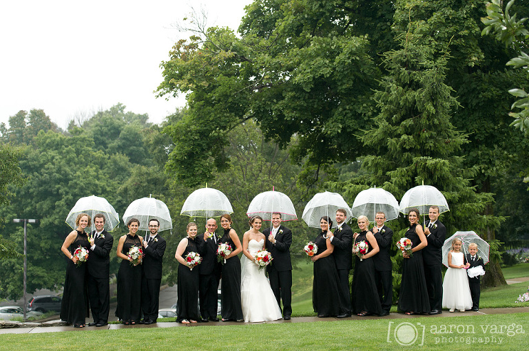 16 bridal party with umbrellas(pp w768 h510) - Shannopin Country Club Wedding