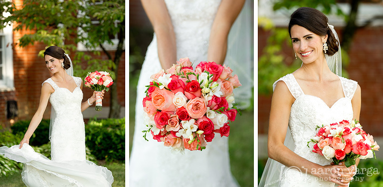 09 pink orange bouquet(pp w768 h376) - Hilton Garden Inn Southpointe Wedding