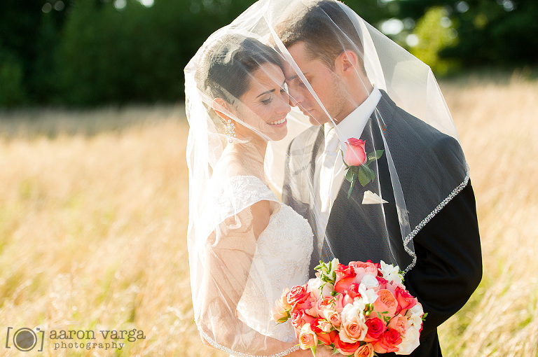 26 bride groom under veil(pp w768 h510) - Hilton Garden Inn Southpointe Wedding