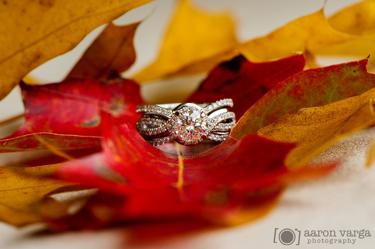 01 fall wedding huge engagement ring(pp w768 h510) - Kylie + Kevin | Hilton Garden Inn Southpointe Wedding Photos