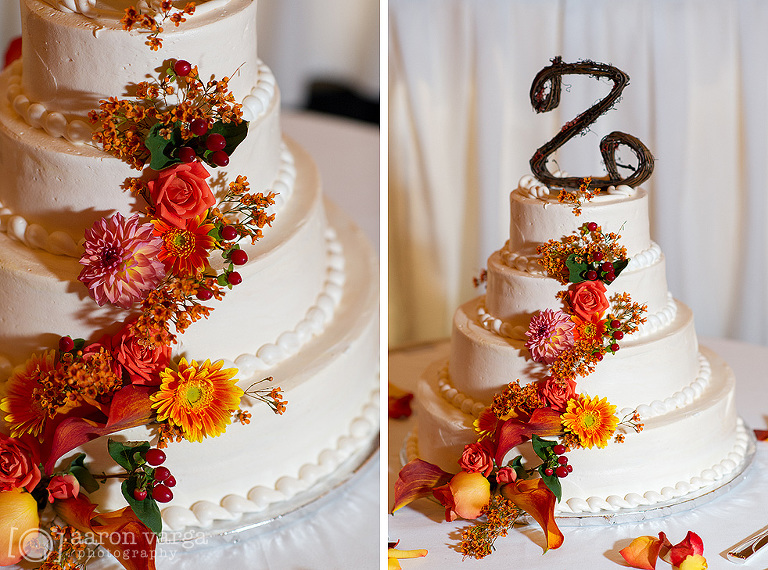 34 fall wedding cake(pp w768 h570) - Kylie + Kevin | Hilton Garden Inn Southpointe Wedding Photos