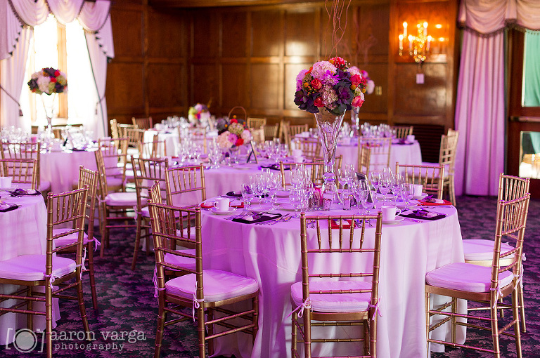 42 purple white reception details(pp w768 h510) - Chartiers Country Club Wedding