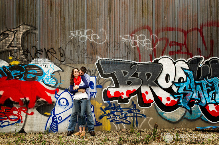 01 graffiti engagement(pp w768 h510) - Gabrielle + Mark | Strip District and Washington's Landing Engagement Photos