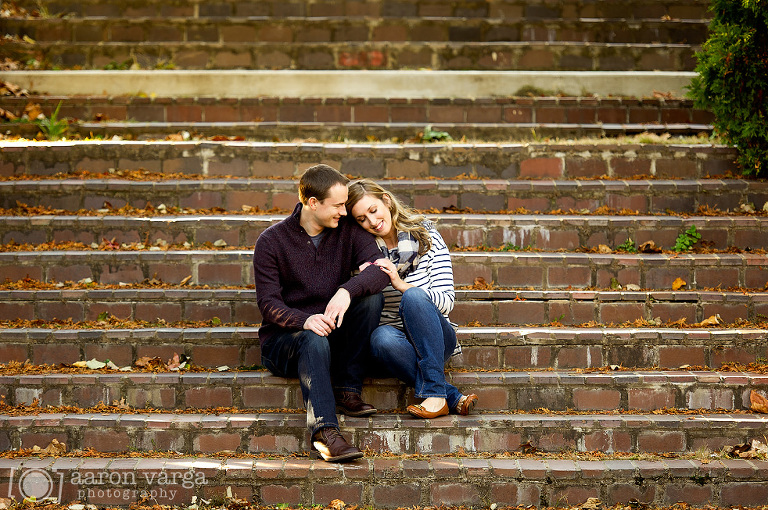 07 mellon park stairs(pp w768 h510) - Kirstin + Brad | Mellon Park and Southside Works Engagement Photos