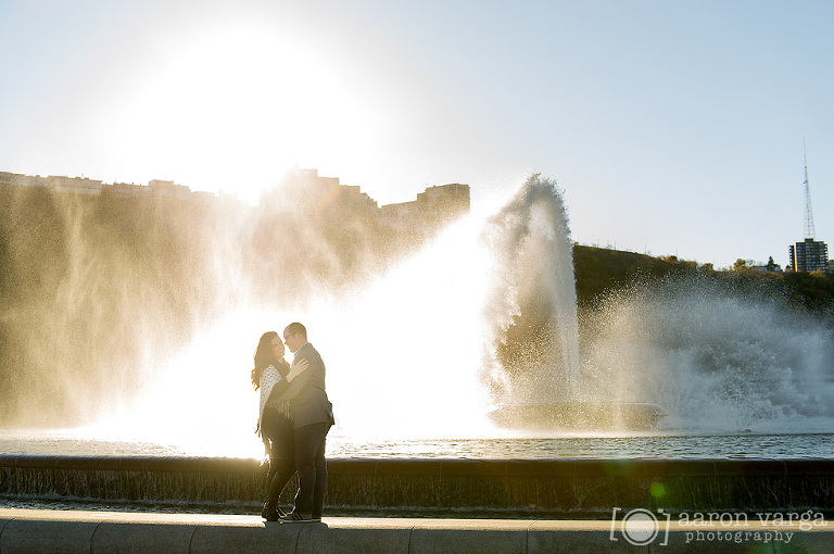 09 point state park fountain(pp w768 h510) - Christina + Alex | Downtown Pittsburgh Post-Wedding Photos