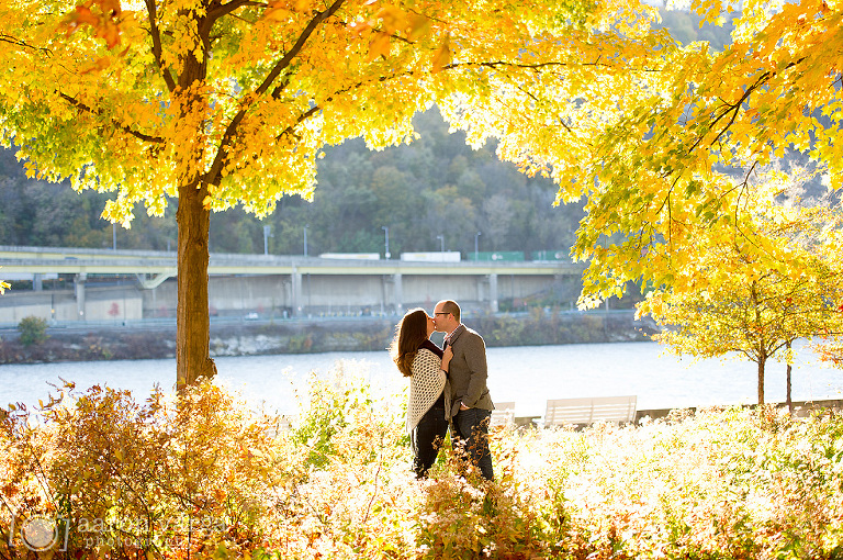 11 fall in point state park pittsburgh(pp w768 h510) - Christina + Alex | Downtown Pittsburgh Post-Wedding Photos