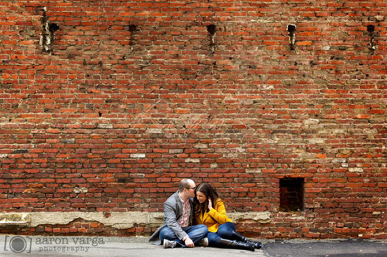 20 exposed brick engagement(pp w768 h510) - Christina + Alex | Downtown Pittsburgh Post-Wedding Photos