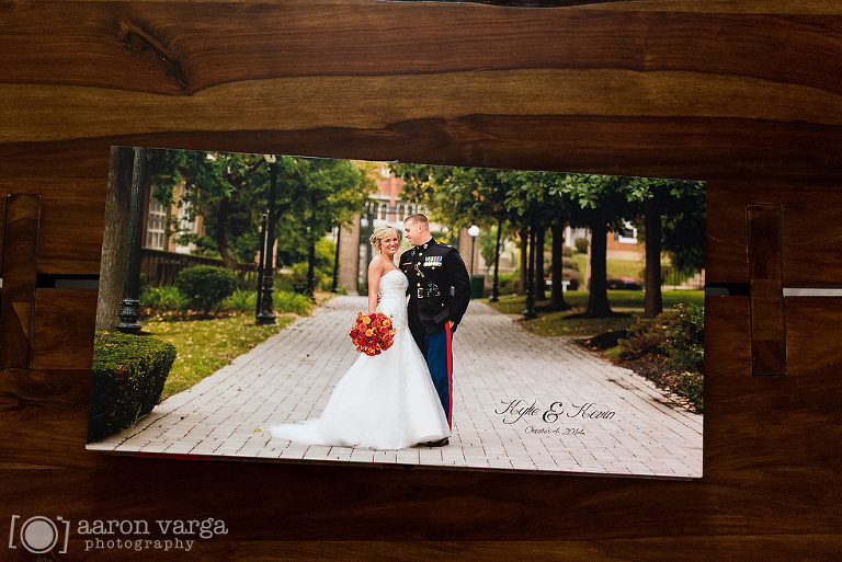 11 brown leather wedding album(pp w768 h513) - Brown and Red Leather Flush Mount Wedding Album