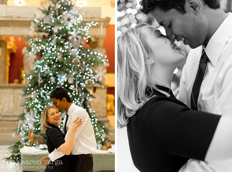 03 carnegie museum christmas engagement(pp w768 h570) - Nicole + Yash | Kennywood Engagement Photos