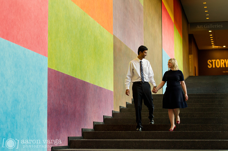 07 carnegie museum colored wall(pp w768 h511) - Nicole + Yash | Kennywood Engagement Photos