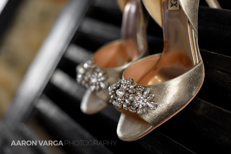 05 gold silver badgley mischka wedding shoes(pp w768 h512) - Marissa + Matt | Longue Vue Club Wedding Photos